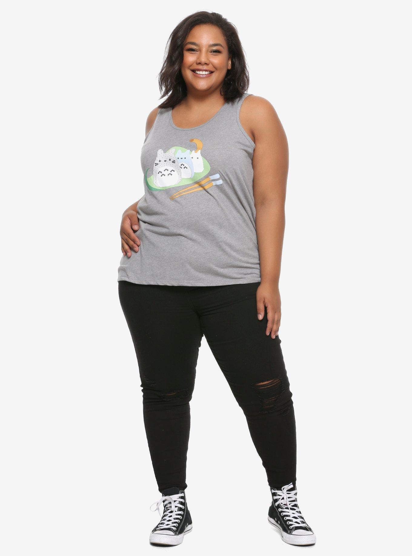 Her Universe Studio Ghibli My Neighbor Totoro Onigiri Girls Hi-Low Tank Top Plus Size, , alternate