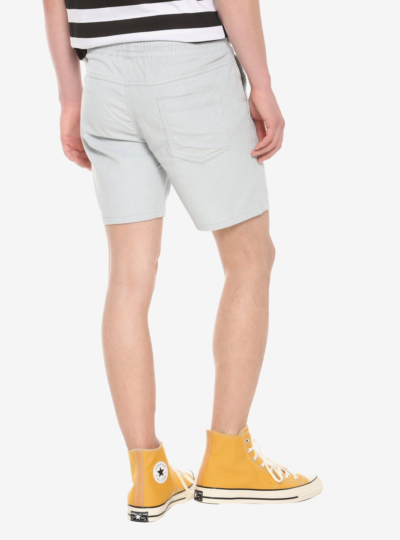 Light Blue Corduroy Shorts, , alternate