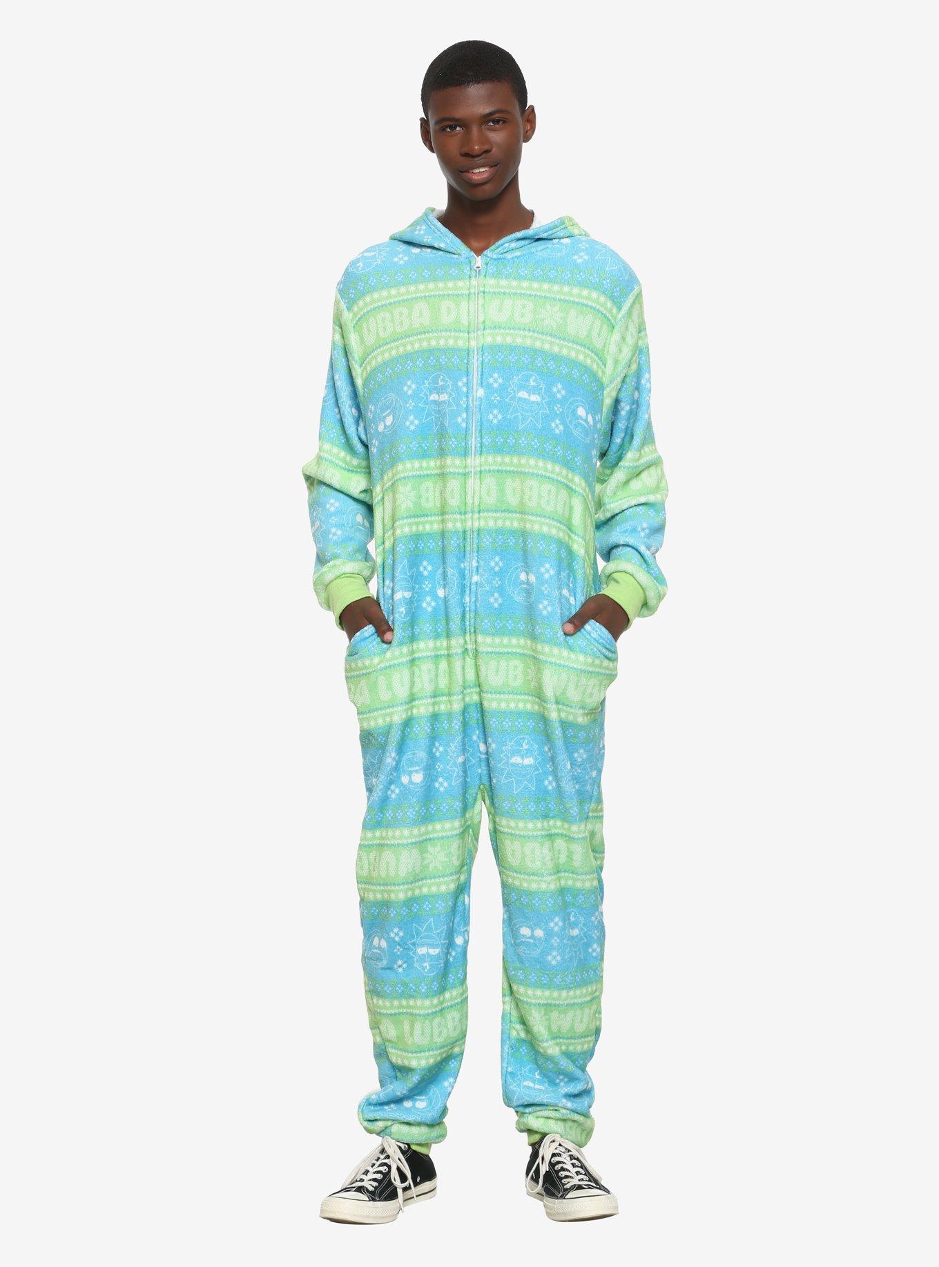 Rick And Morty Fair Isle Print Union Suit, MULTI, alternate