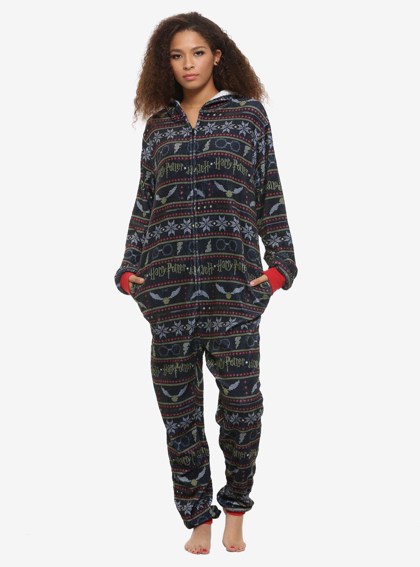 Harry Potter Fair Isle Print Union Suit, MULTI, alternate