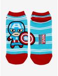 Marvel Avengers Chibi Captain America No-Show Socks, , alternate