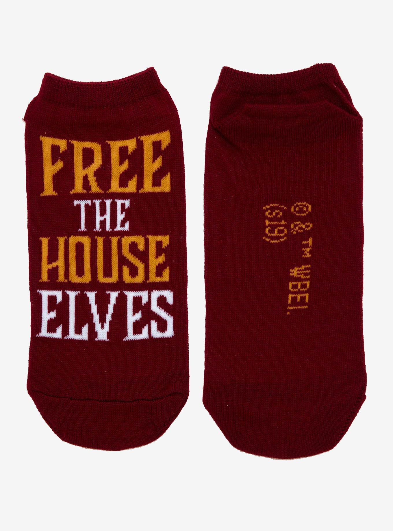 Harry Potter Free The House Elves No-Show Socks, , alternate