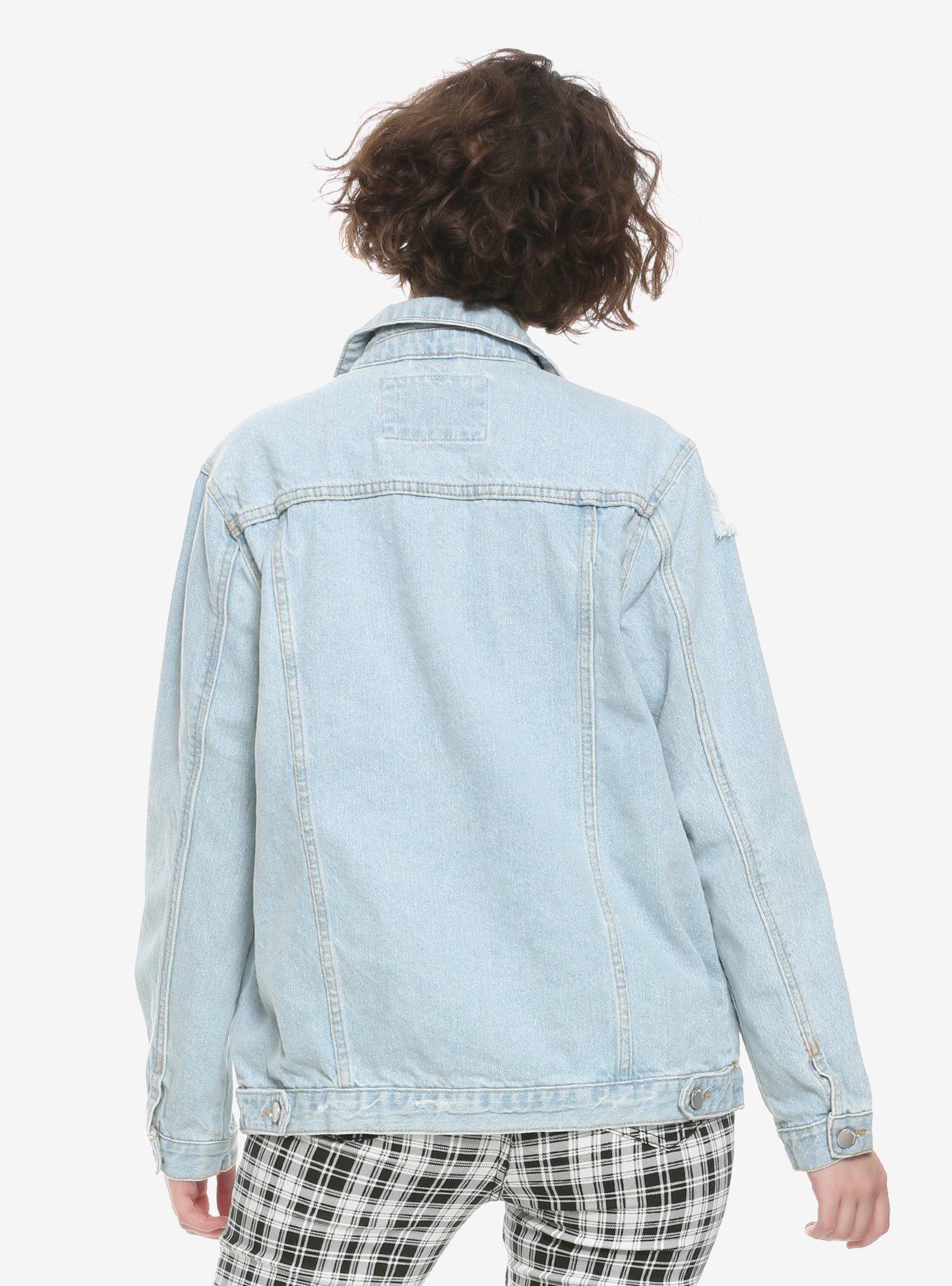 Light Wash Denim Jacket, LIGHT WASH, alternate