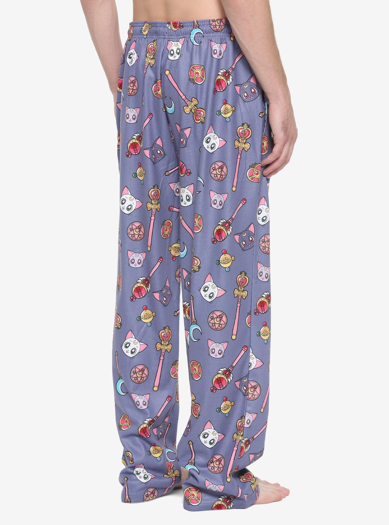 Sailor Moon Icons Sleep Pants - BoxLunch Exclusive, PURPLE, alternate