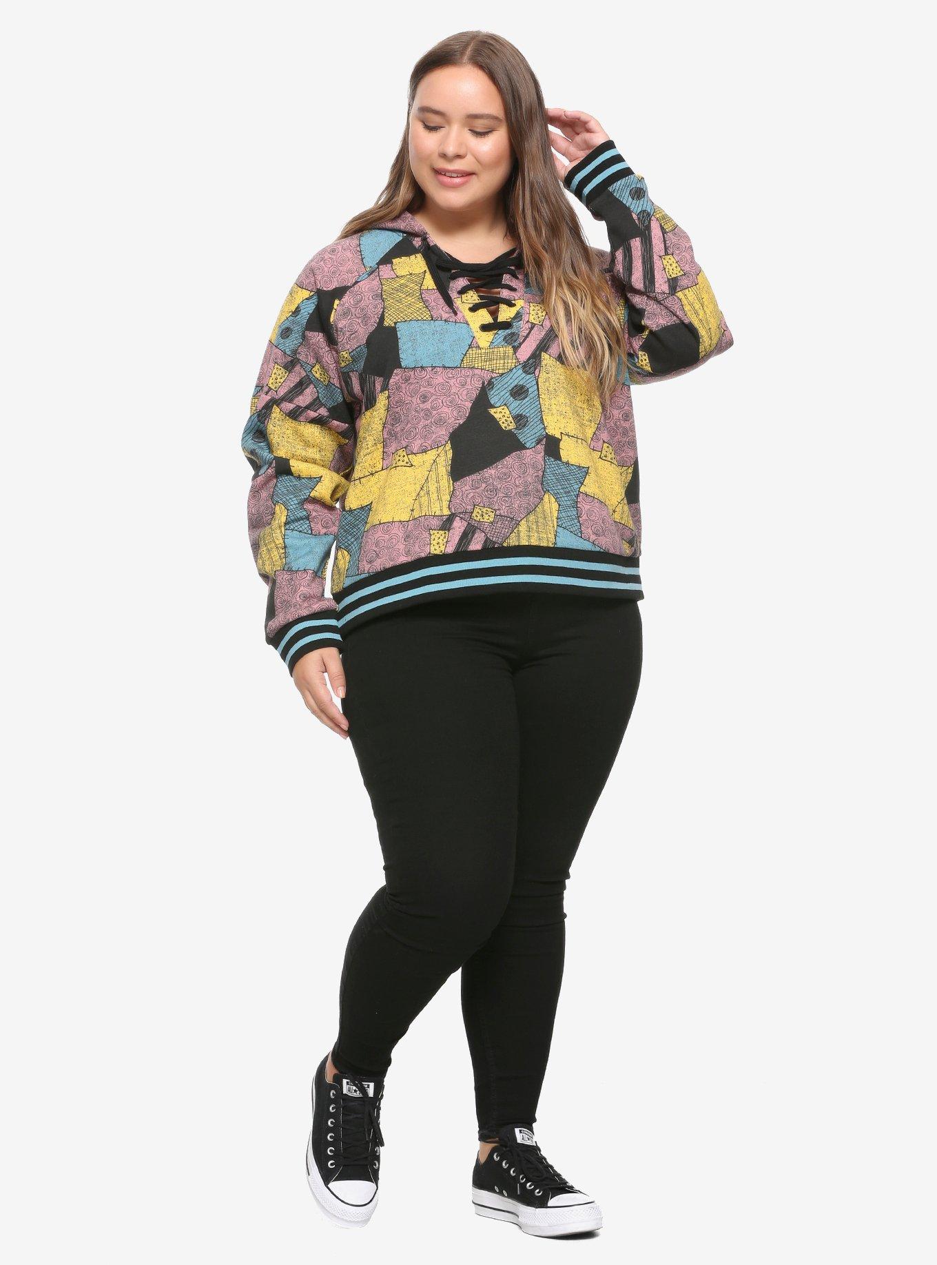 The Nightmare Before Christmas Sally Lace-Up Hoodie Plus Size, , alternate