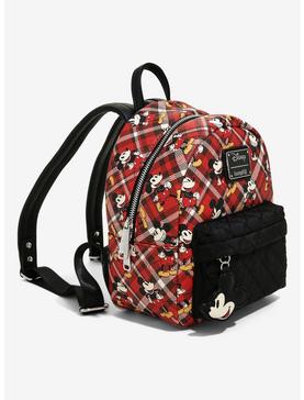 Plus Size Loungefly Disney Mickey Mouse Plaid Mini Backpack, , hi-res