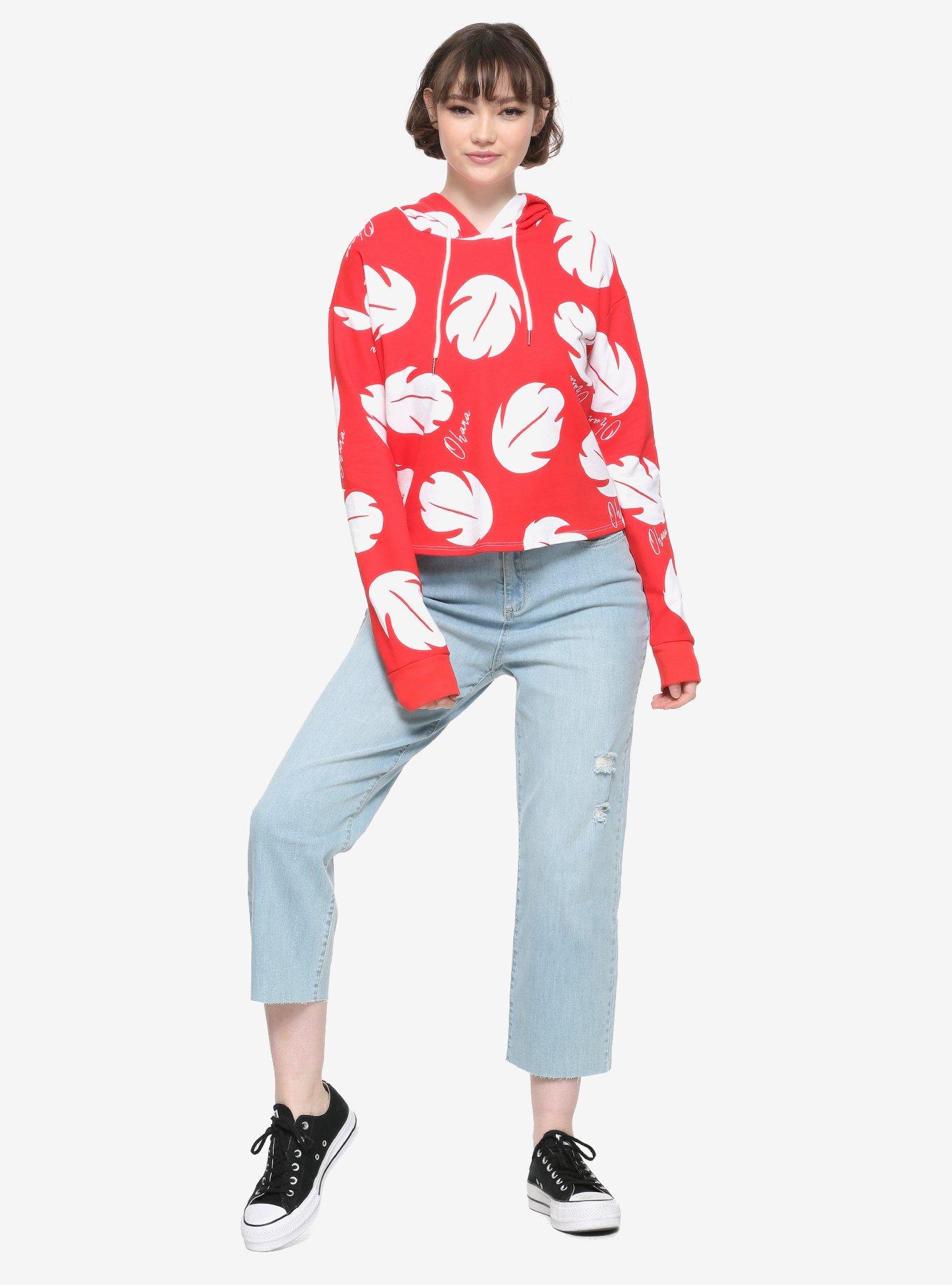 Disney Lilo & Stitch Lilo Crop Hoodie, , alternate