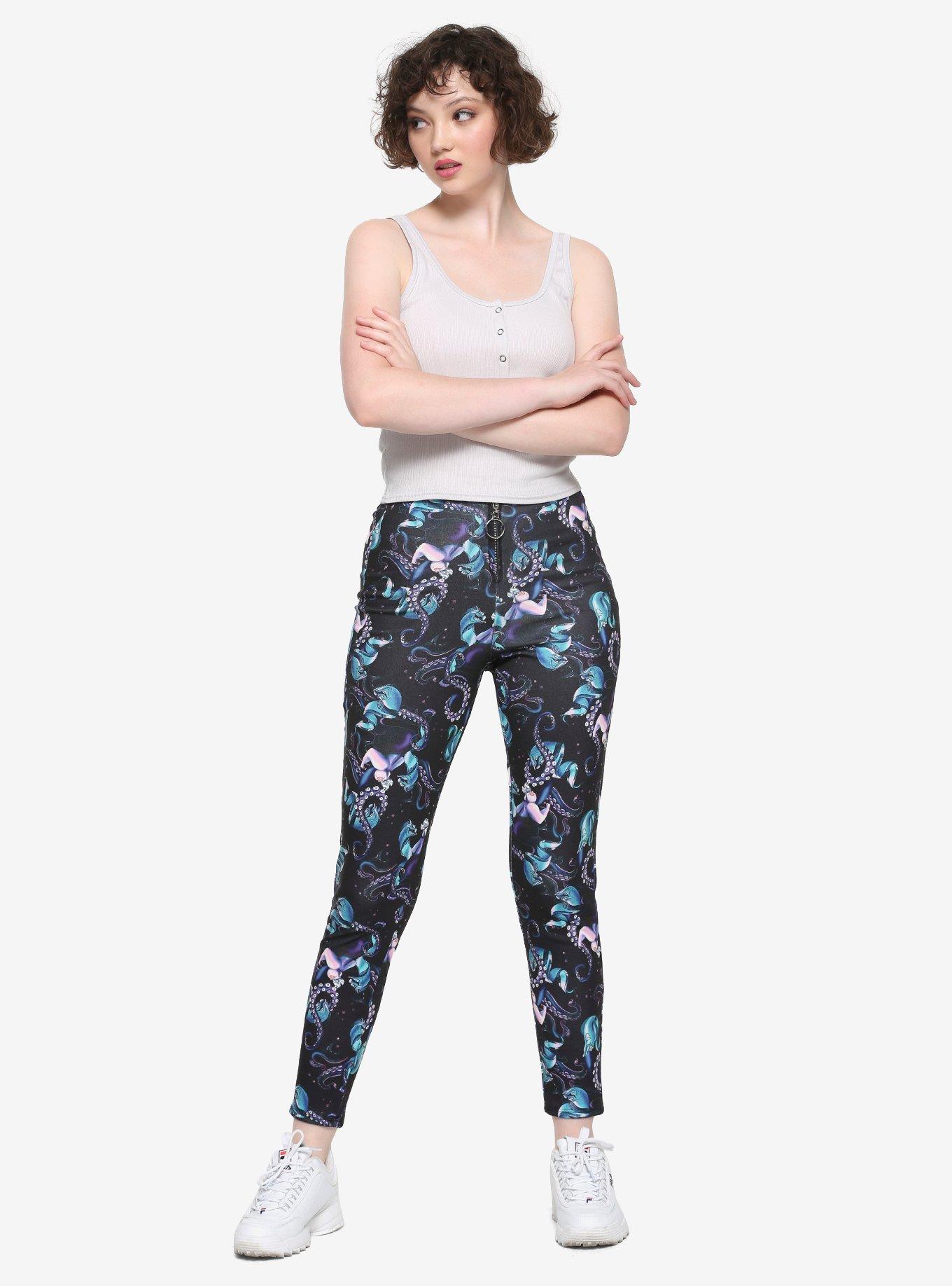 Disney The Little Mermaid Ursula Zip-Front O-Ring Leggings, MULTI, alternate
