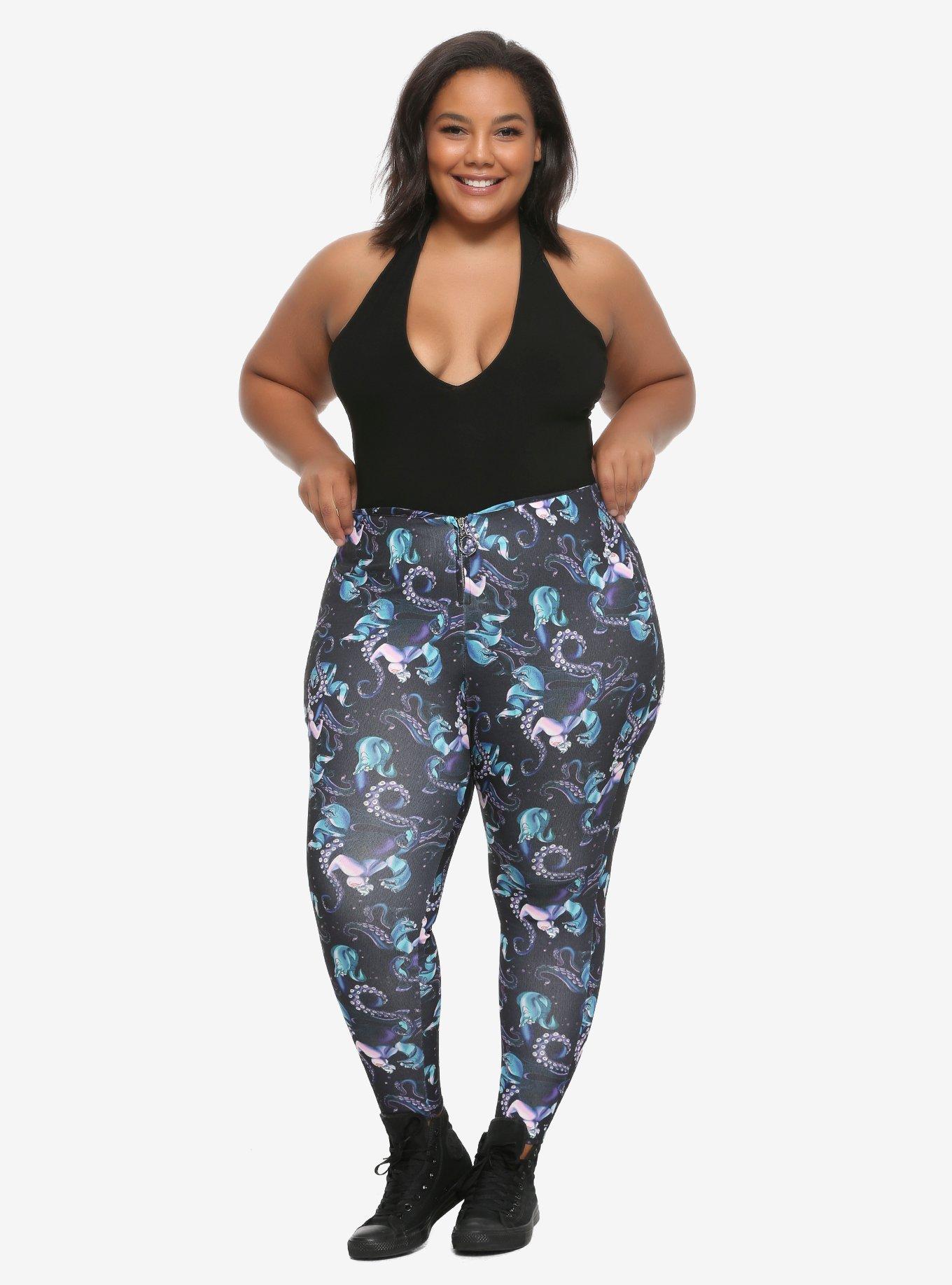Disney The Little Mermaid Ursula Zip Front O-Ring Leggings Plus Size, MULTI, alternate