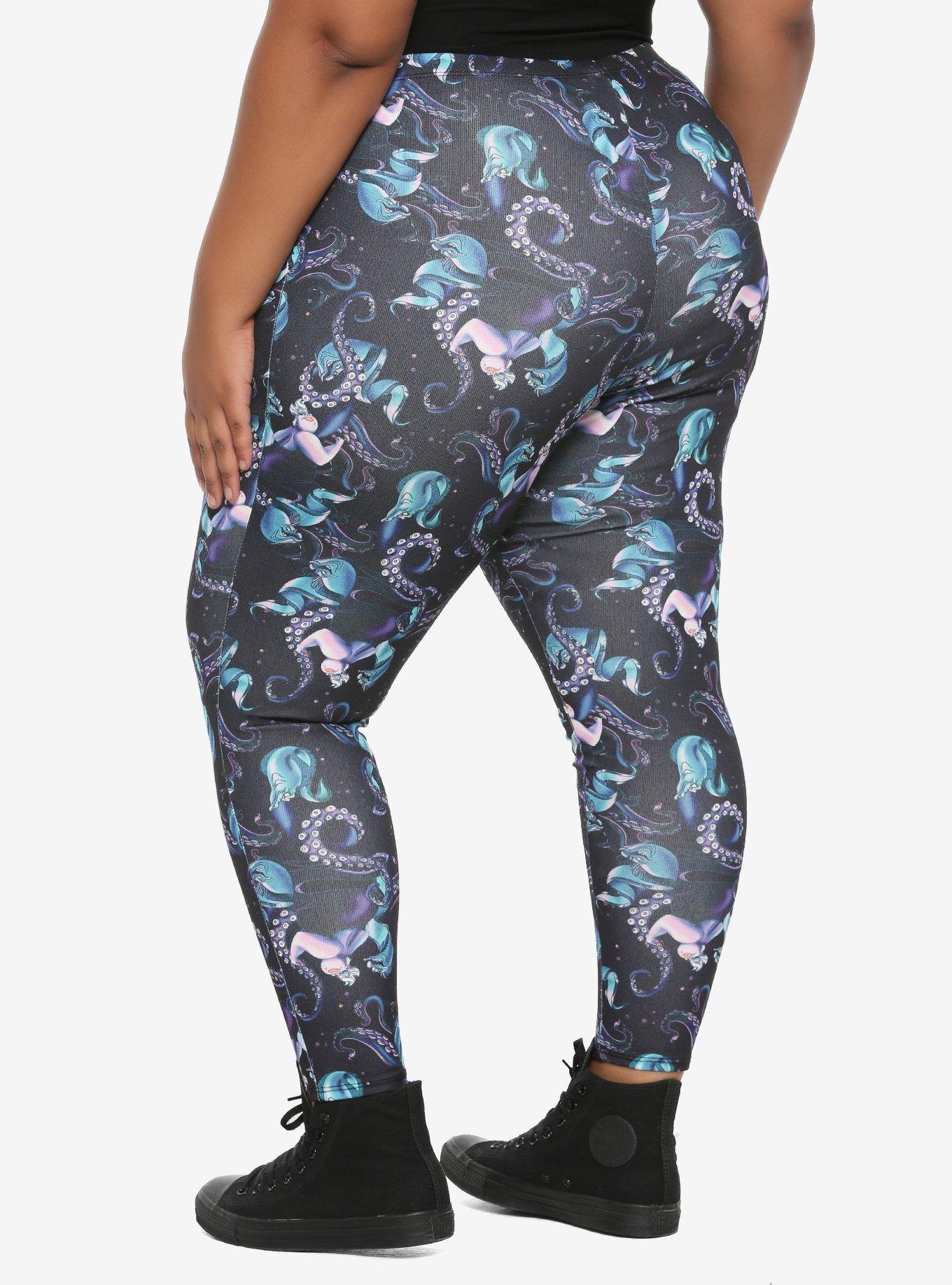 Disney The Little Mermaid Ursula Zip Front O-Ring Leggings Plus Size, MULTI, alternate