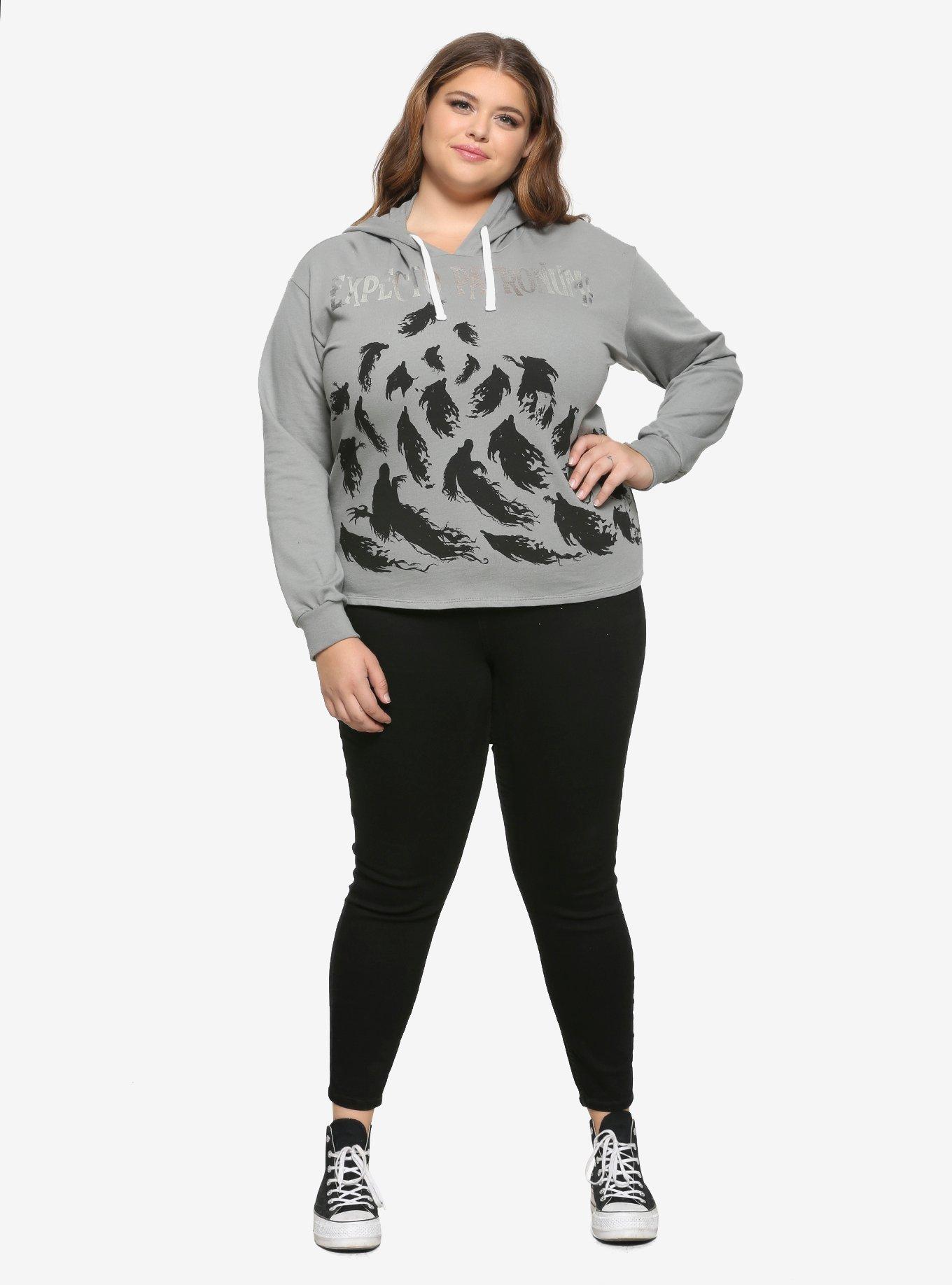 Harry Potter Expecto Patronum Foil Hoodie Plus Size, , alternate