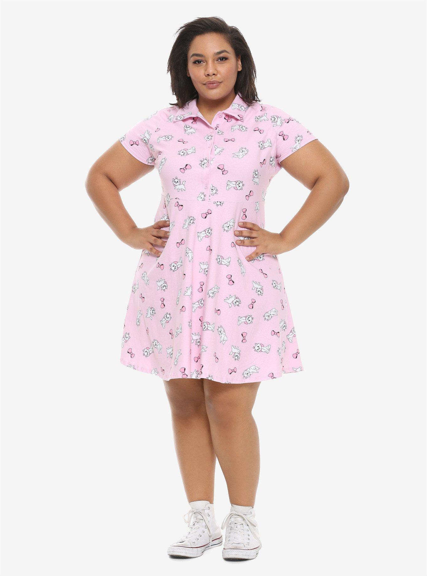 Disney The Aristocats Marie Collared Dress Plus Size, , alternate