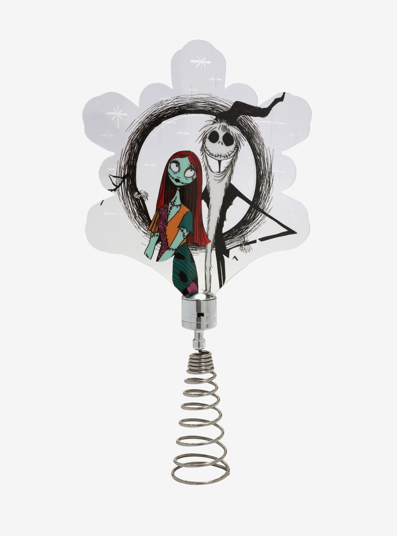 Disney The Nightmare Before Christmas Jack & Sally Light-Up Tree Topper, , alternate