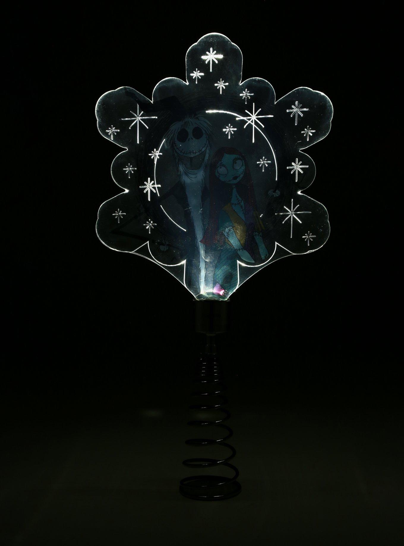 Disney The Nightmare Before Christmas Jack & Sally Light-Up Tree Topper, , alternate