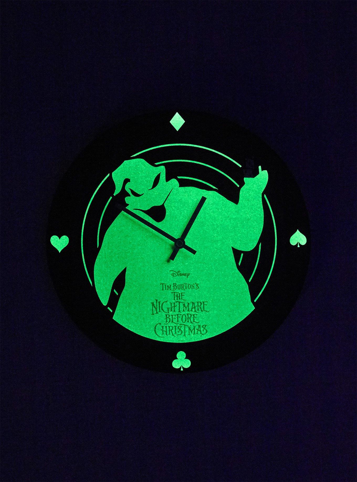 Disney The Nightmare Before Christmas Oogie Boogie Glow-in-the-Dark Wall Clock, , alternate