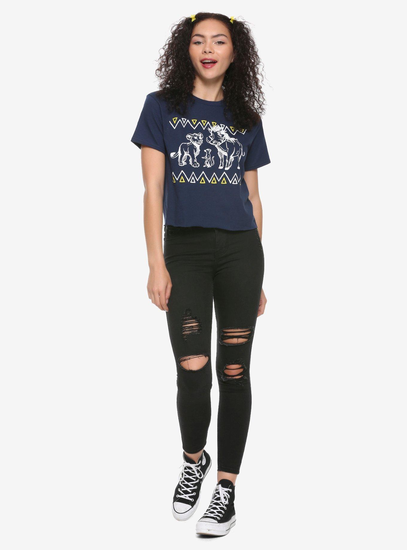 Disney The Lion King Sketch Girls Crop T-Shirt, , alternate