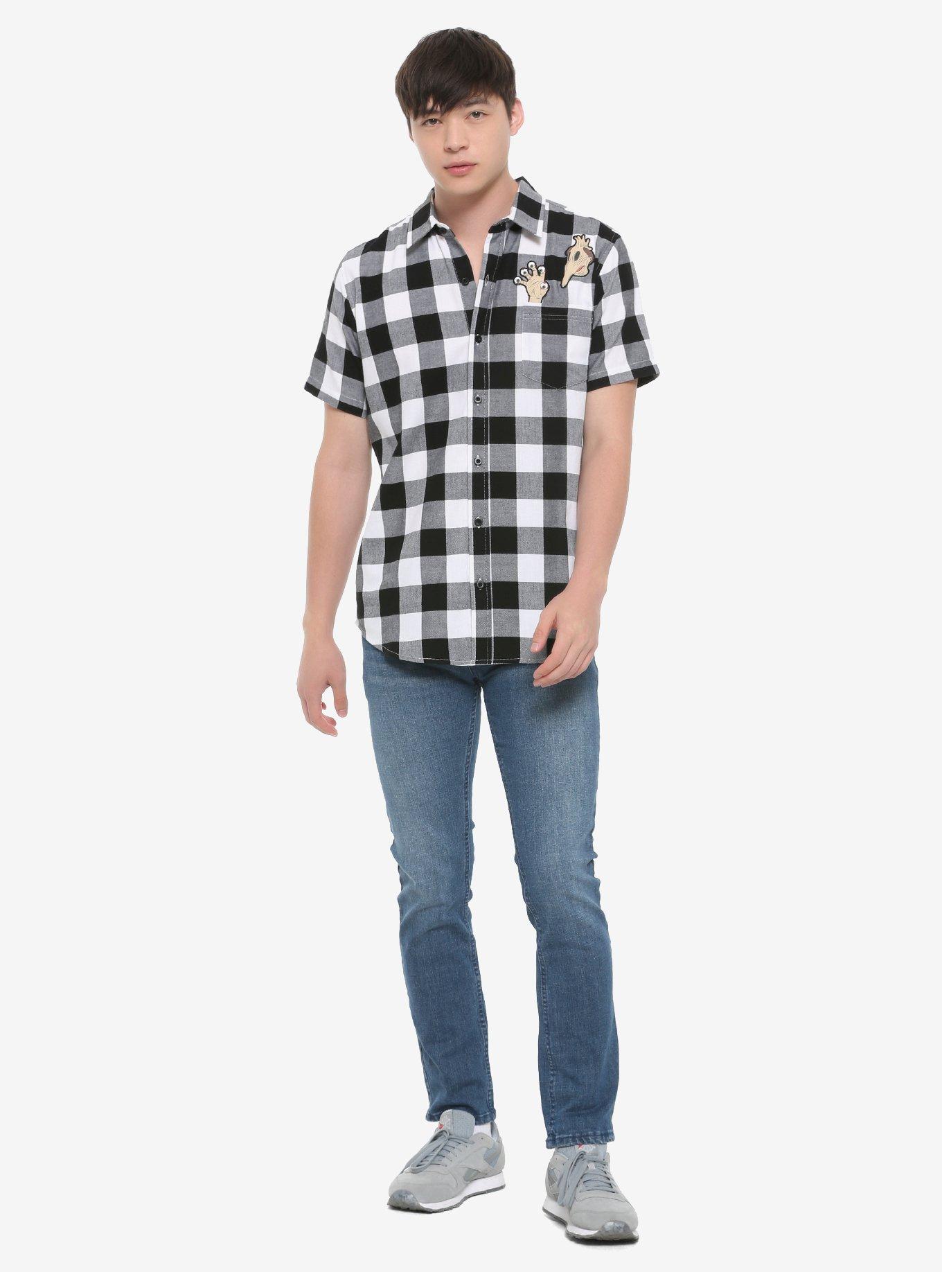 Beetlejuice Adam Maitland Plaid Woven Button-Up, BUFFALO PLAID, alternate