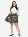 Pusheen Black & White Snacks Skater Skirt Plus Size, , alternate