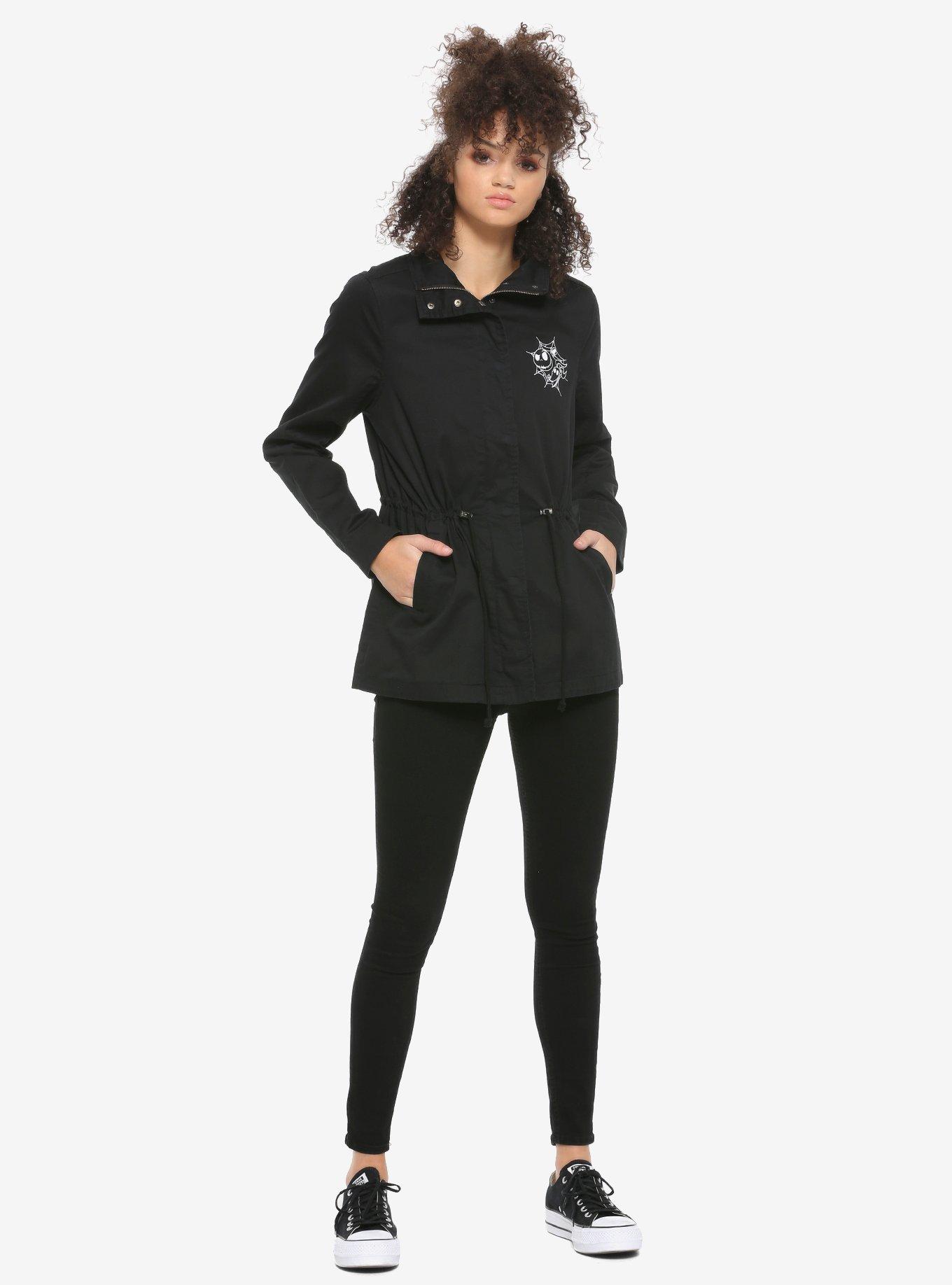 The Nightmare Before Christmas Jack Skellington Girls Cargo Jacket, BLACK, alternate