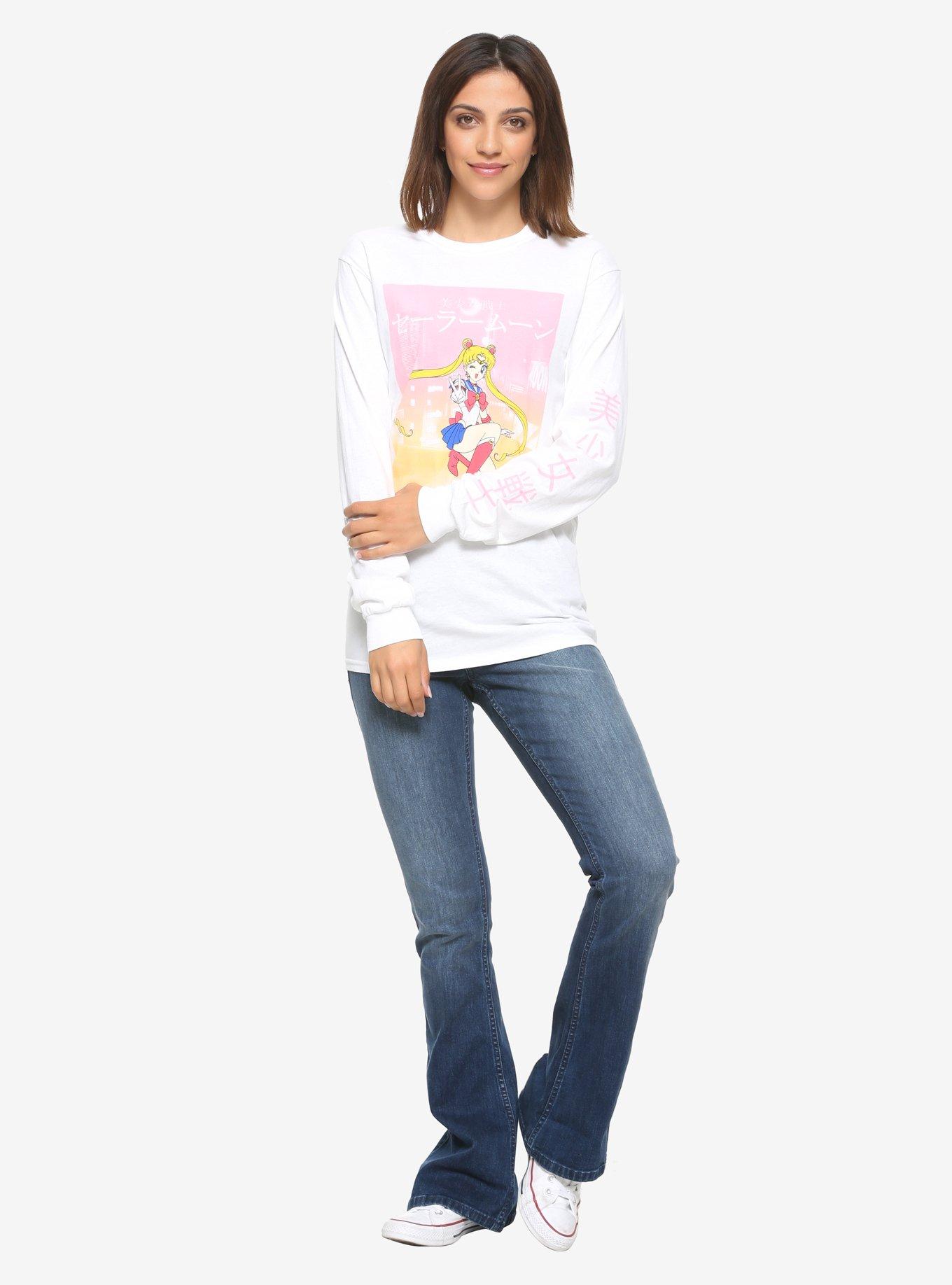 Sailor Moon Pretty Guardian Long-Sleeve Girls T-Shirt, MULTI, alternate