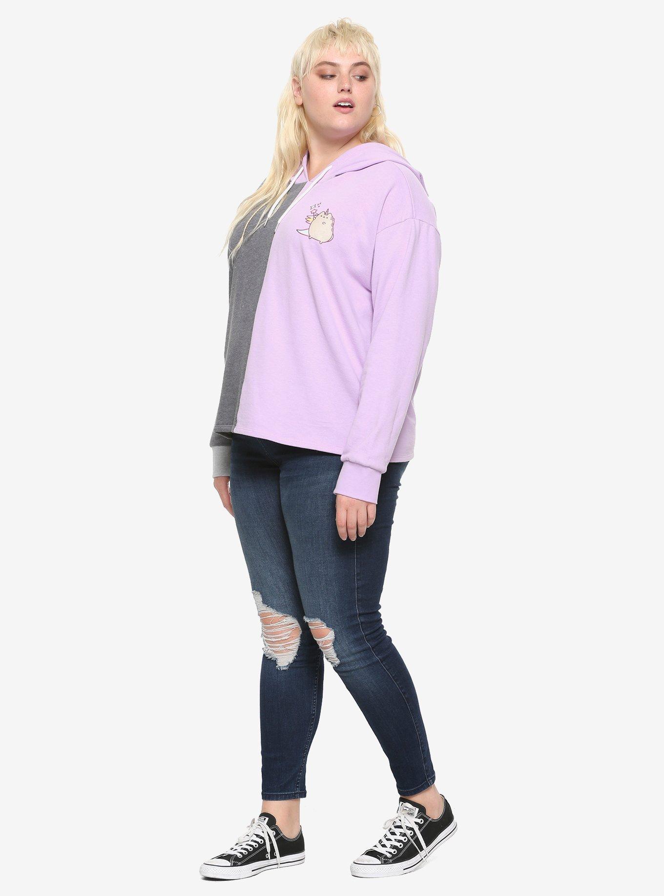 Pusheen Pusheenicorn Color-Block Girls Hoodie Plus Size, , alternate