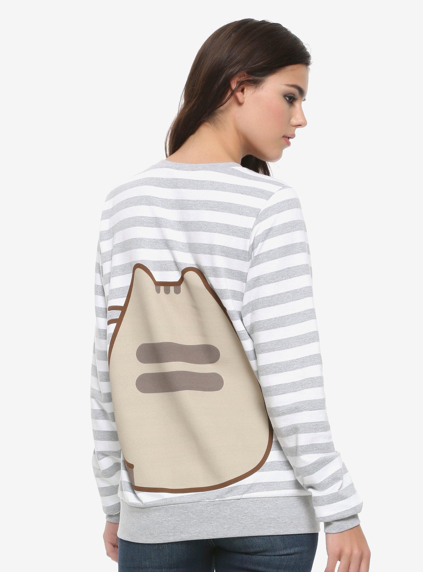 Pusheen Striped Girls Sweatshirt, , alternate