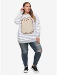 Pusheen Striped Girls Sweatshirt Plus Size, , alternate