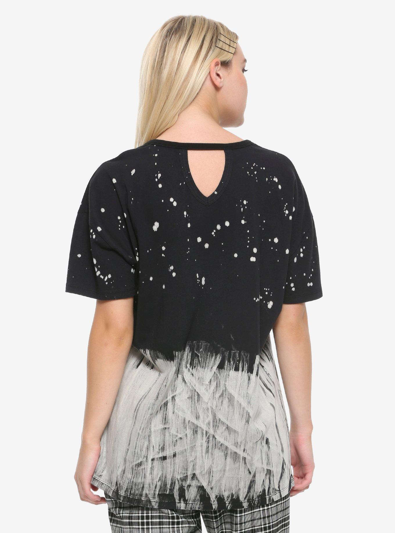 The Nightmare Before Christmas Jack Dip-Dye Girls Oversized T-Shirt, WHITE, alternate