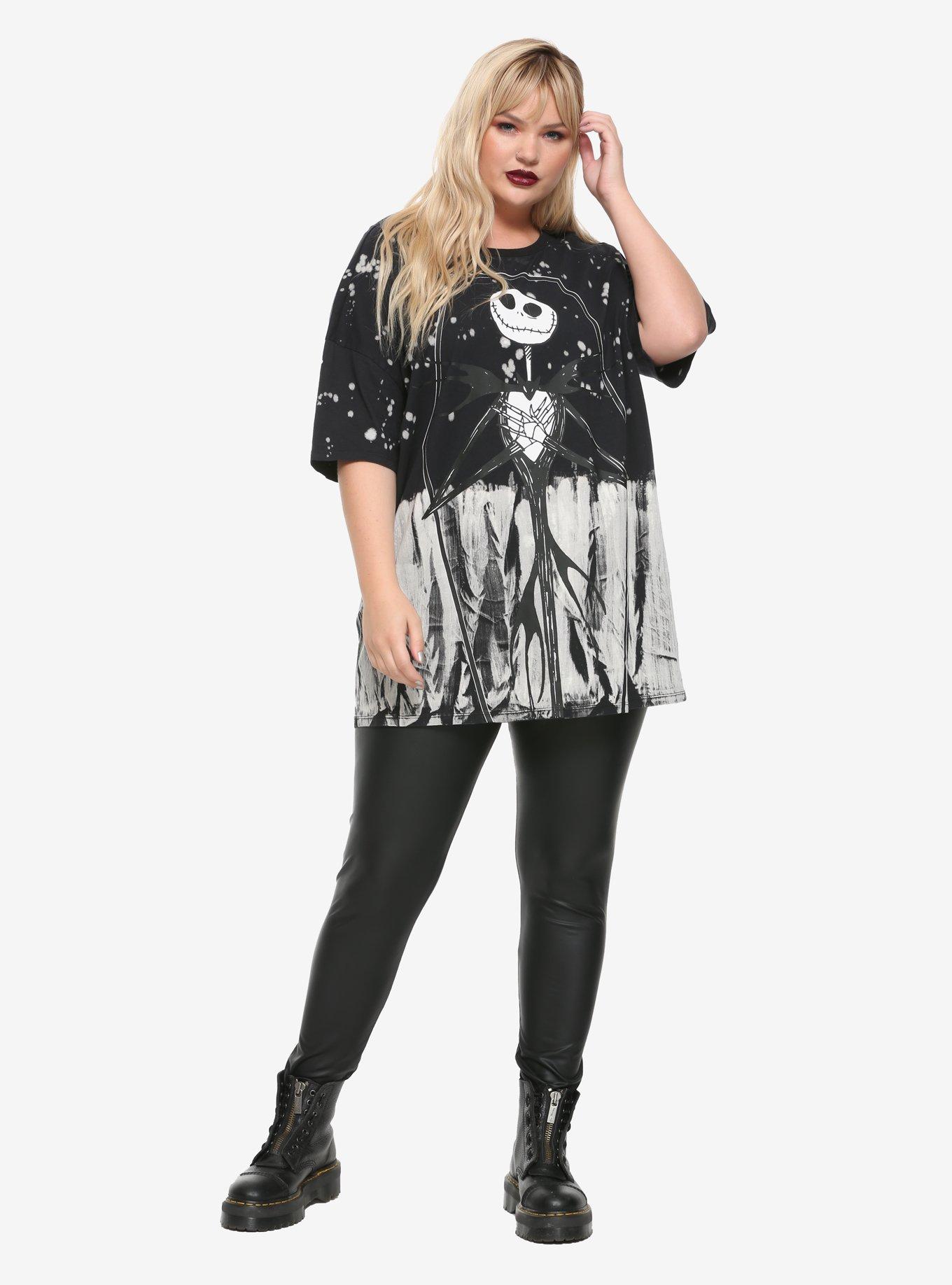 The Nightmare Before Christmas Jack Dip-Dye Girls Oversized T-Shirt Plus Size, , alternate