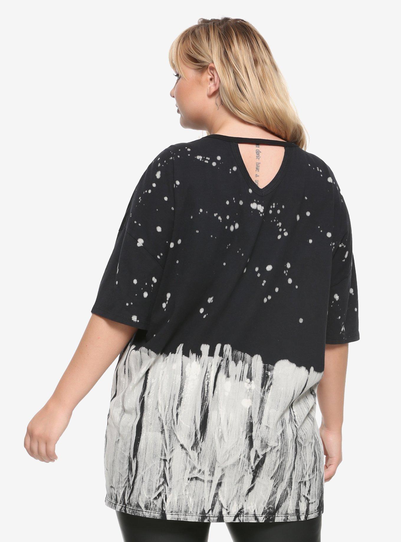 The Nightmare Before Christmas Jack Dip-Dye Girls Oversized T-Shirt Plus Size, , alternate