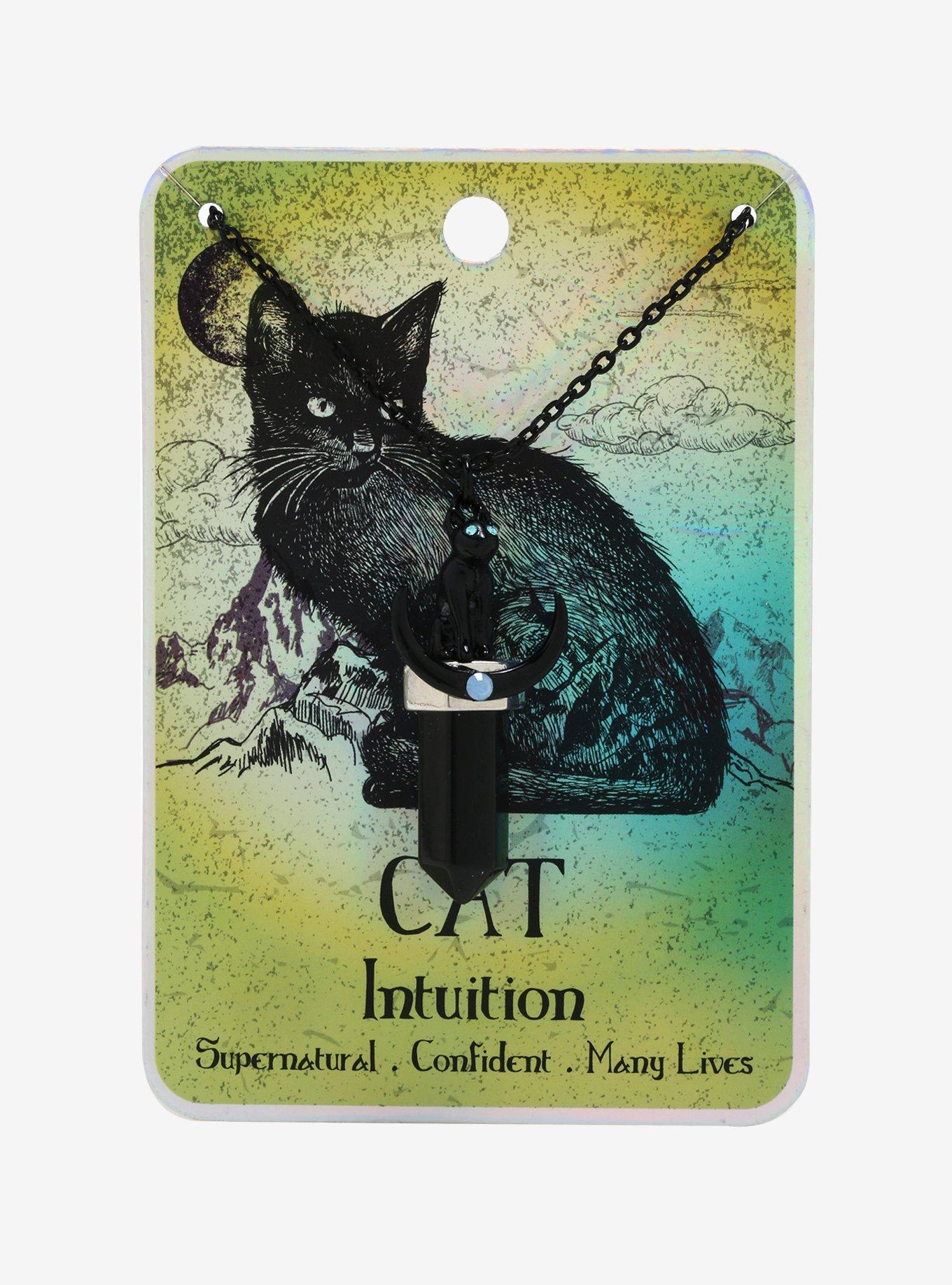 Cat Crystal Necklace, , alternate