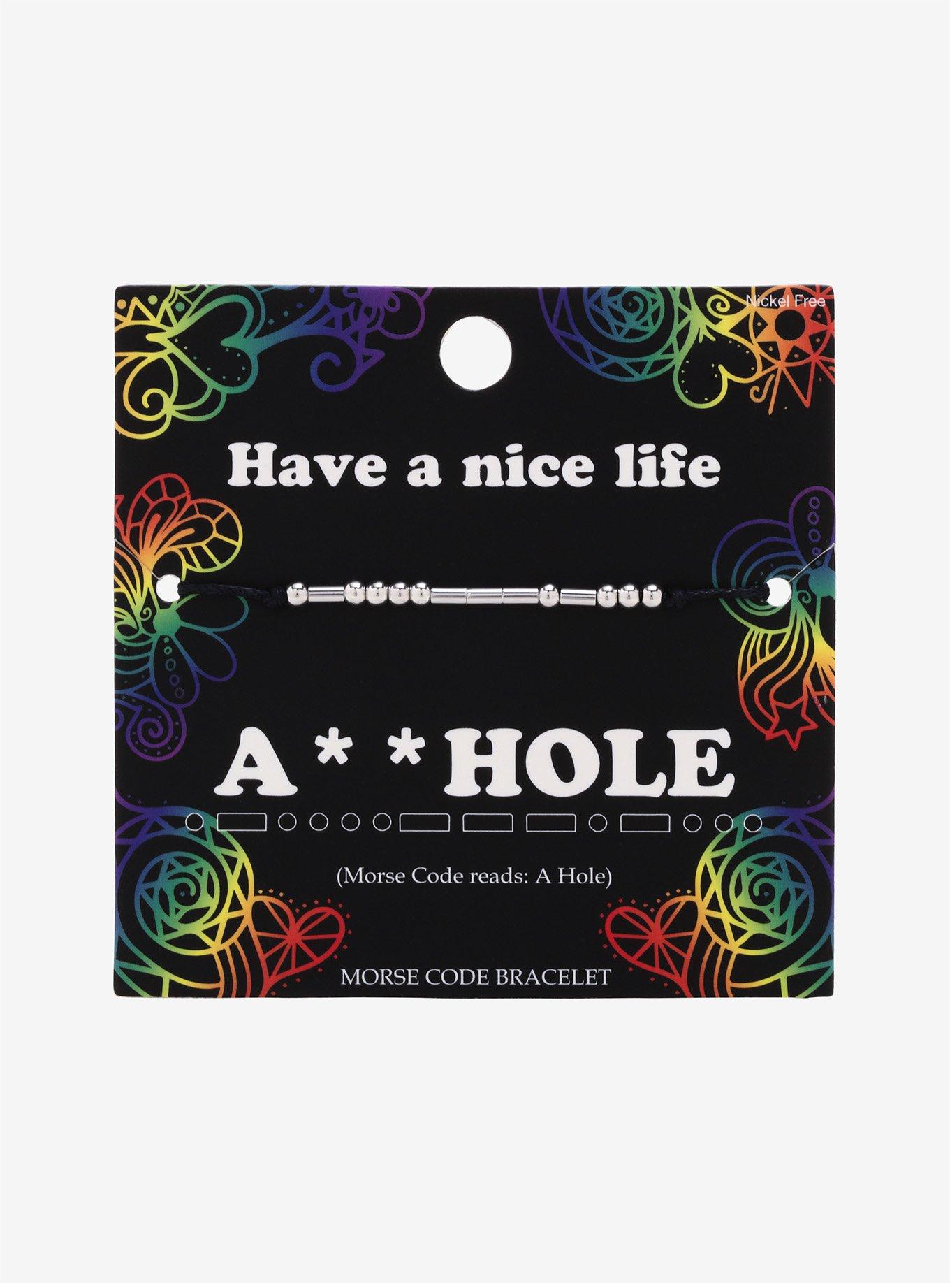 A-Hole Morse Code Bracelet, , alternate