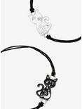 Black & White Cats Best Friends Cord Bracelet Set, , alternate
