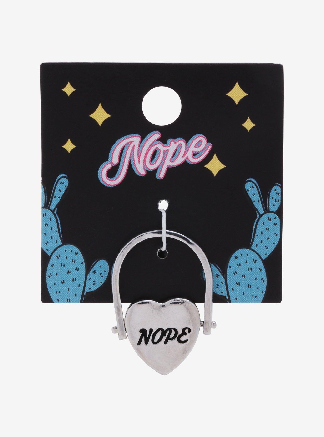 Nope Don't Touch Me Flip Ring, , alternate