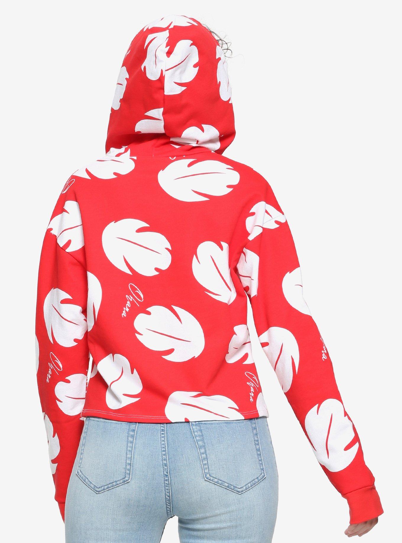 Disney Lilo & Stitch Lilo Crop Girls Hoodie, WHITE, alternate