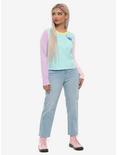 Disney Lilo & Stitch Pocket Pastel Color-Block Girls Long-Sleeve T-Shirt, , alternate