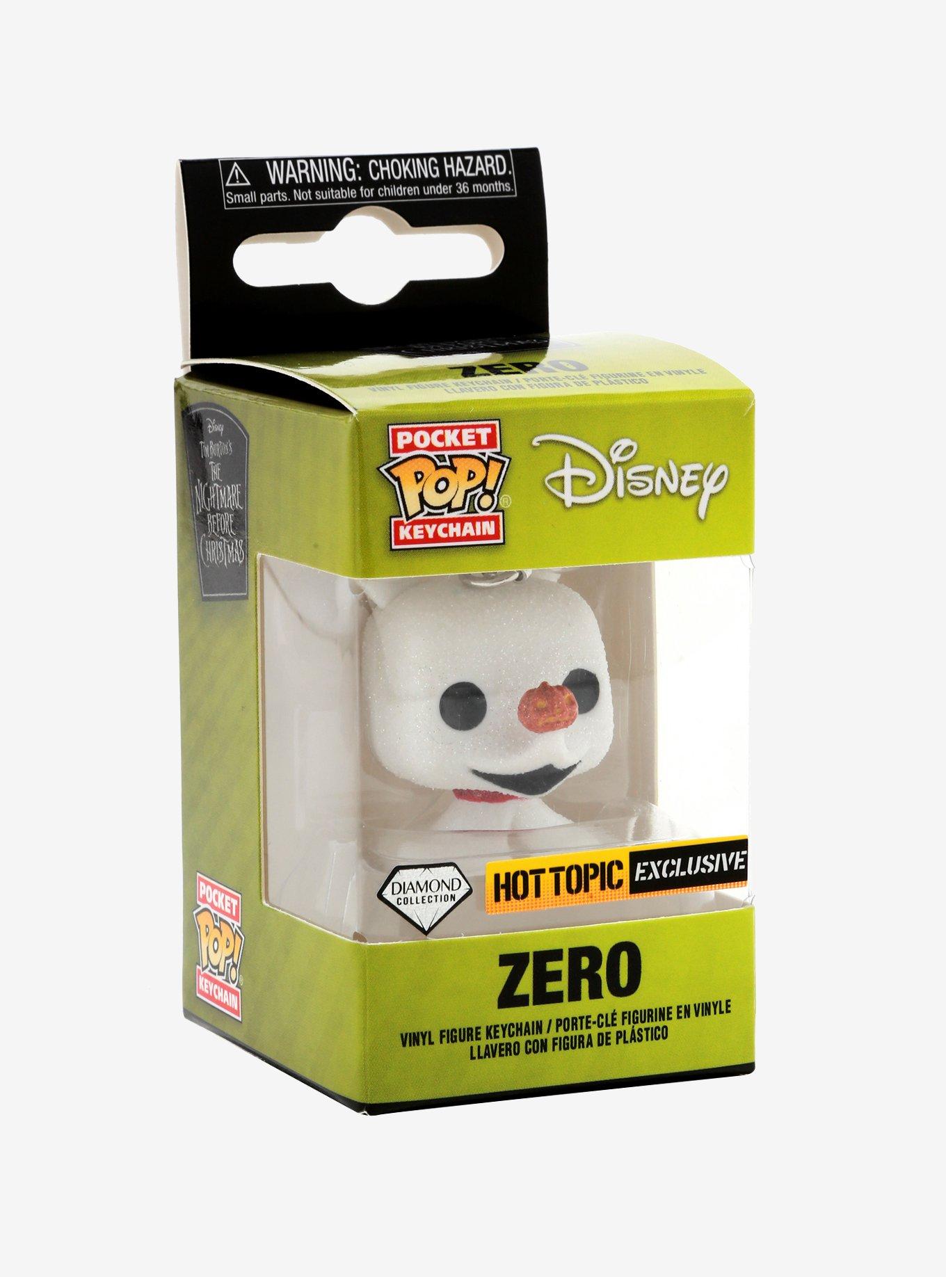 Funko The Nightmare Before Christmas Diamond Collection Pocket Pop! Zero Key Chain Hot Topic Exclusive, , alternate