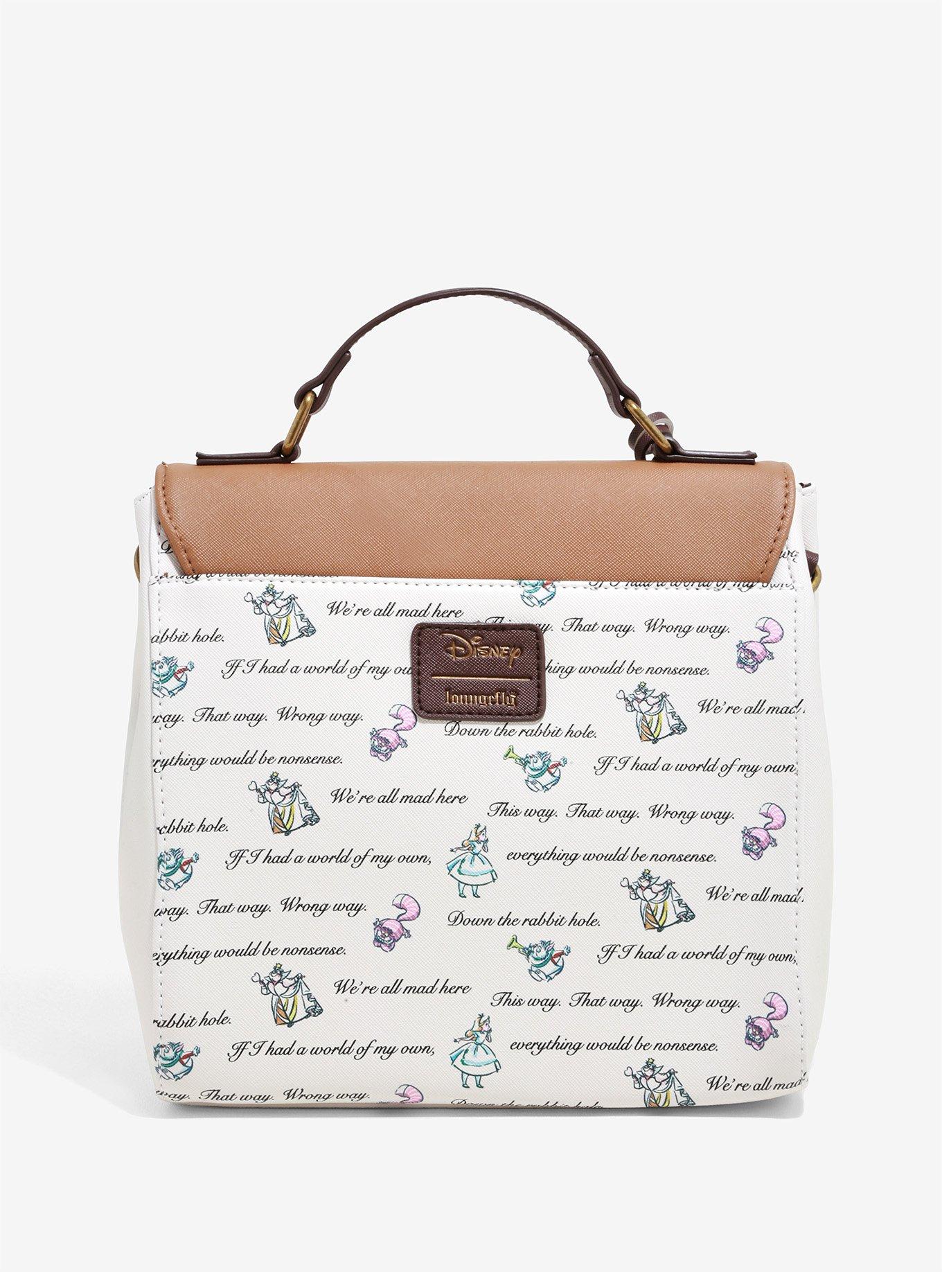 Loungefly Disney Alice In Wonderland Quotes Satchel Bag, , alternate