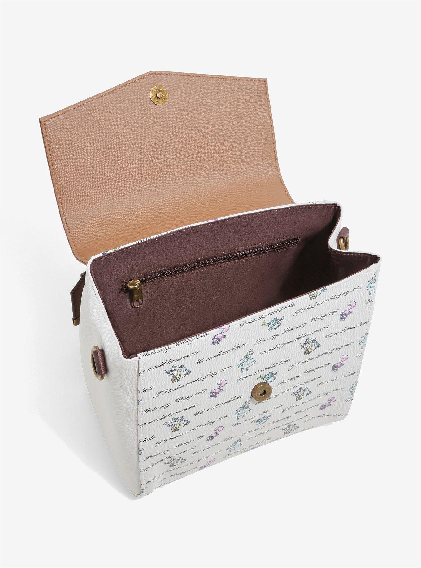 Loungefly Disney Alice In Wonderland Quotes Satchel Bag, , alternate