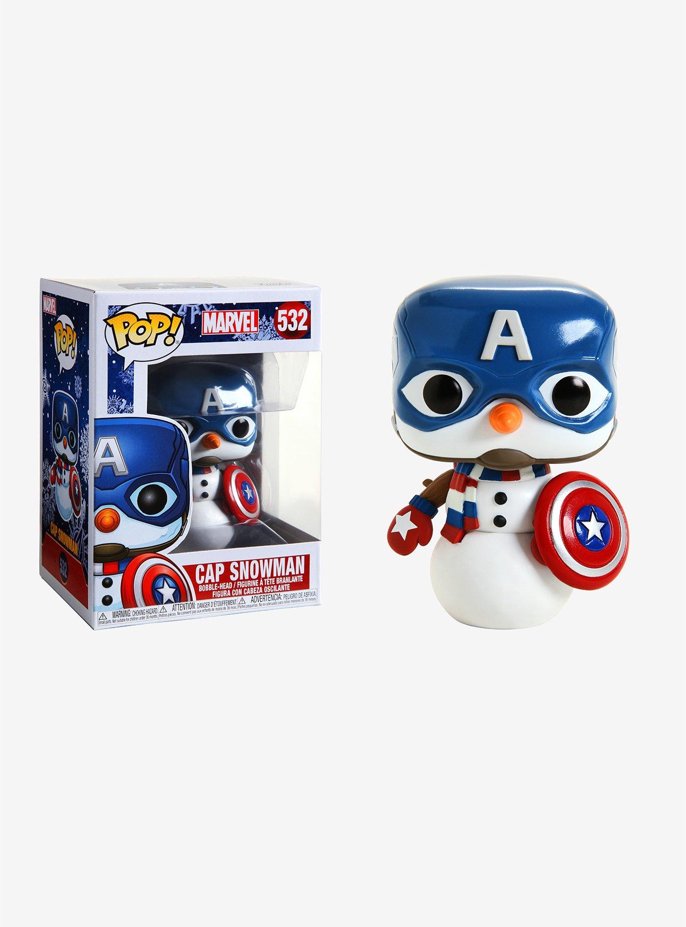 Funko Marvel Pop! Cap Snowman (Holiday) Vinyl Bobble-Head, , alternate