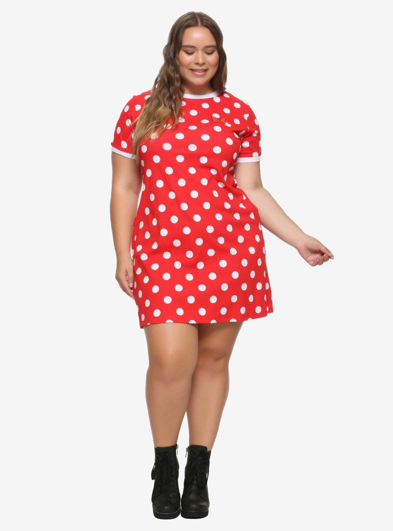 Disney Minnie Mouse Polka Dot T-Shirt Dress Plus Size, , alternate