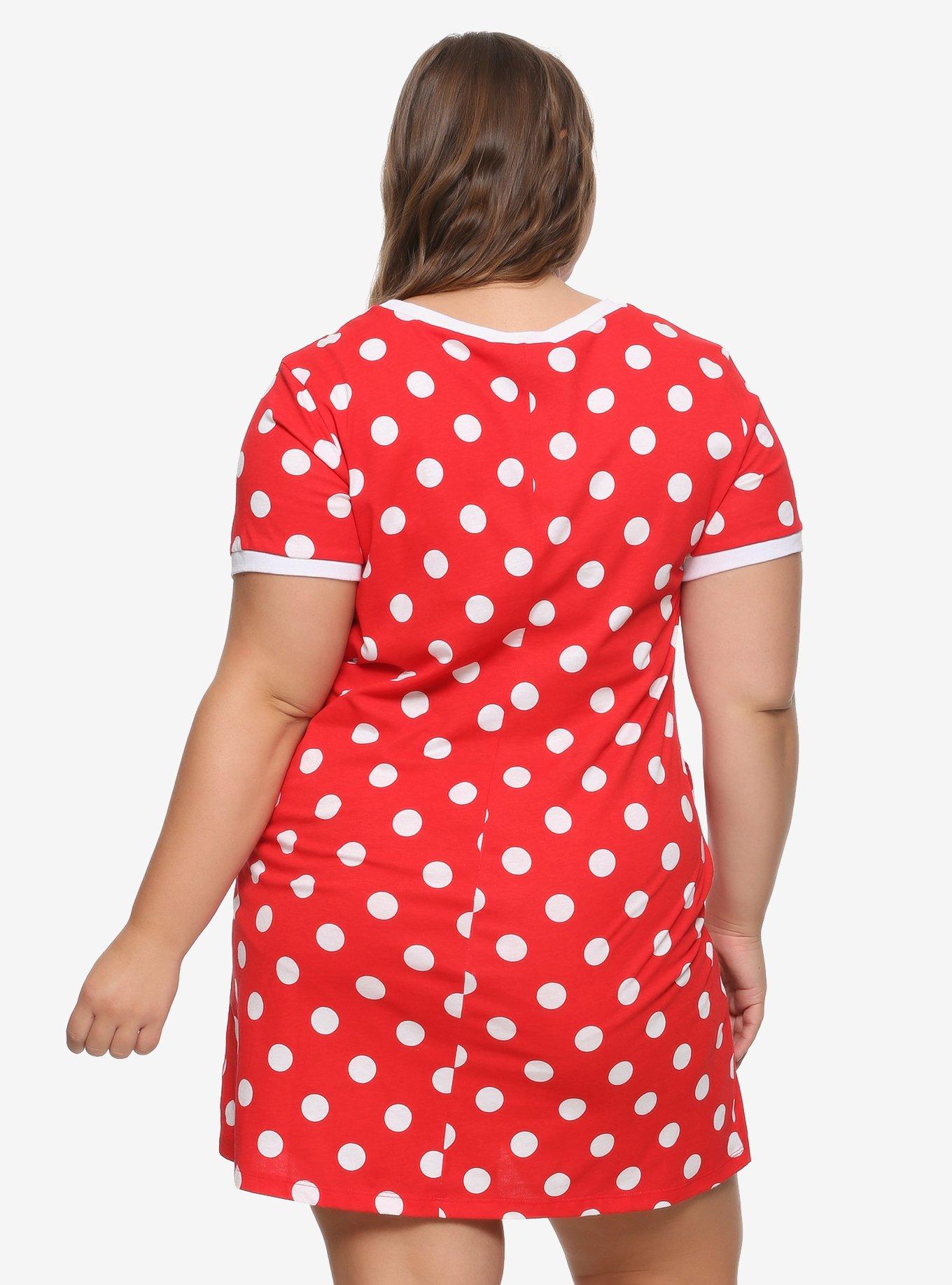 Disney Minnie Mouse Polka Dot T-Shirt Dress Plus Size, , alternate
