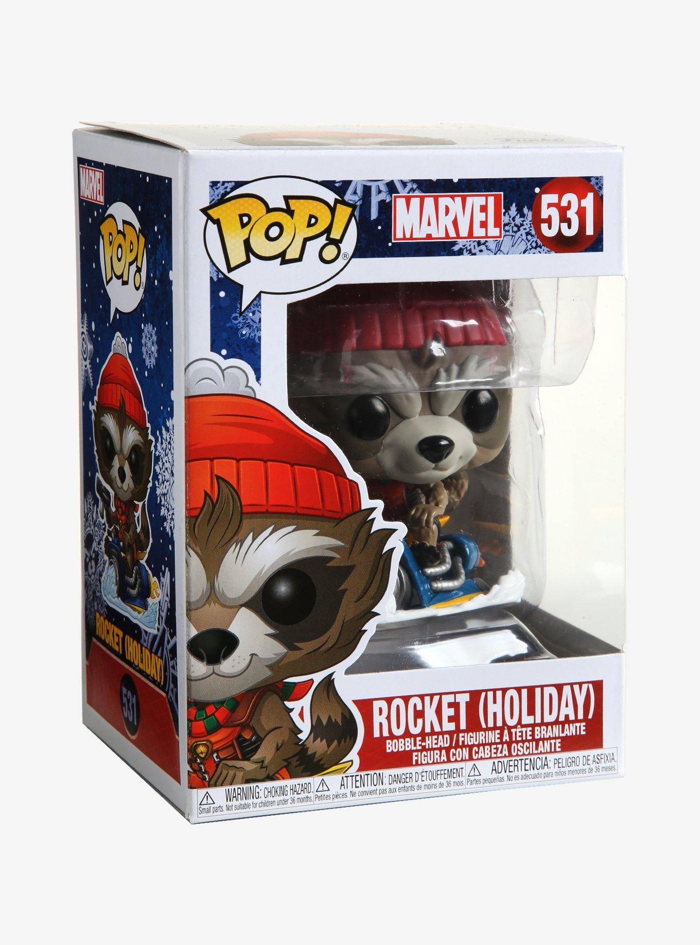 Funko Pop! Marvel Rocket (Holiday) Vinyl Bobble-Head, , alternate