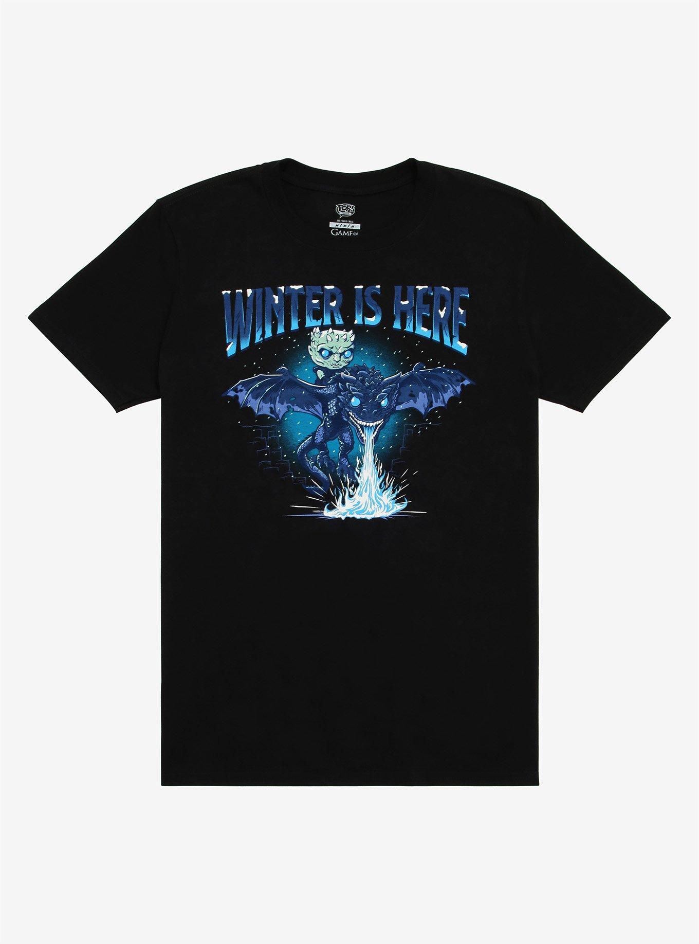 Funko Pop! Tees Game of Thrones Icy Viserion T-Shirt & Glow-in-the-Dark Vinyl Figure Box Set - BoxLunch Exclusive, , alternate