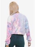 Pink & Blue Tie-Dye Velour Girls Sweatshirt, MULTI, alternate