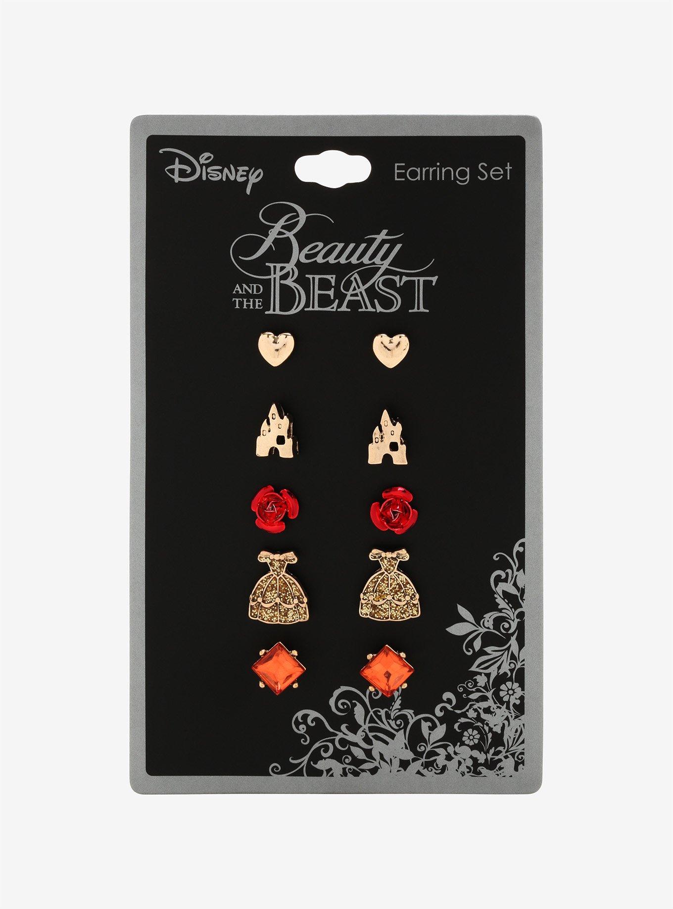 Disney Beauty And The Beast Belle Earring Set, , alternate