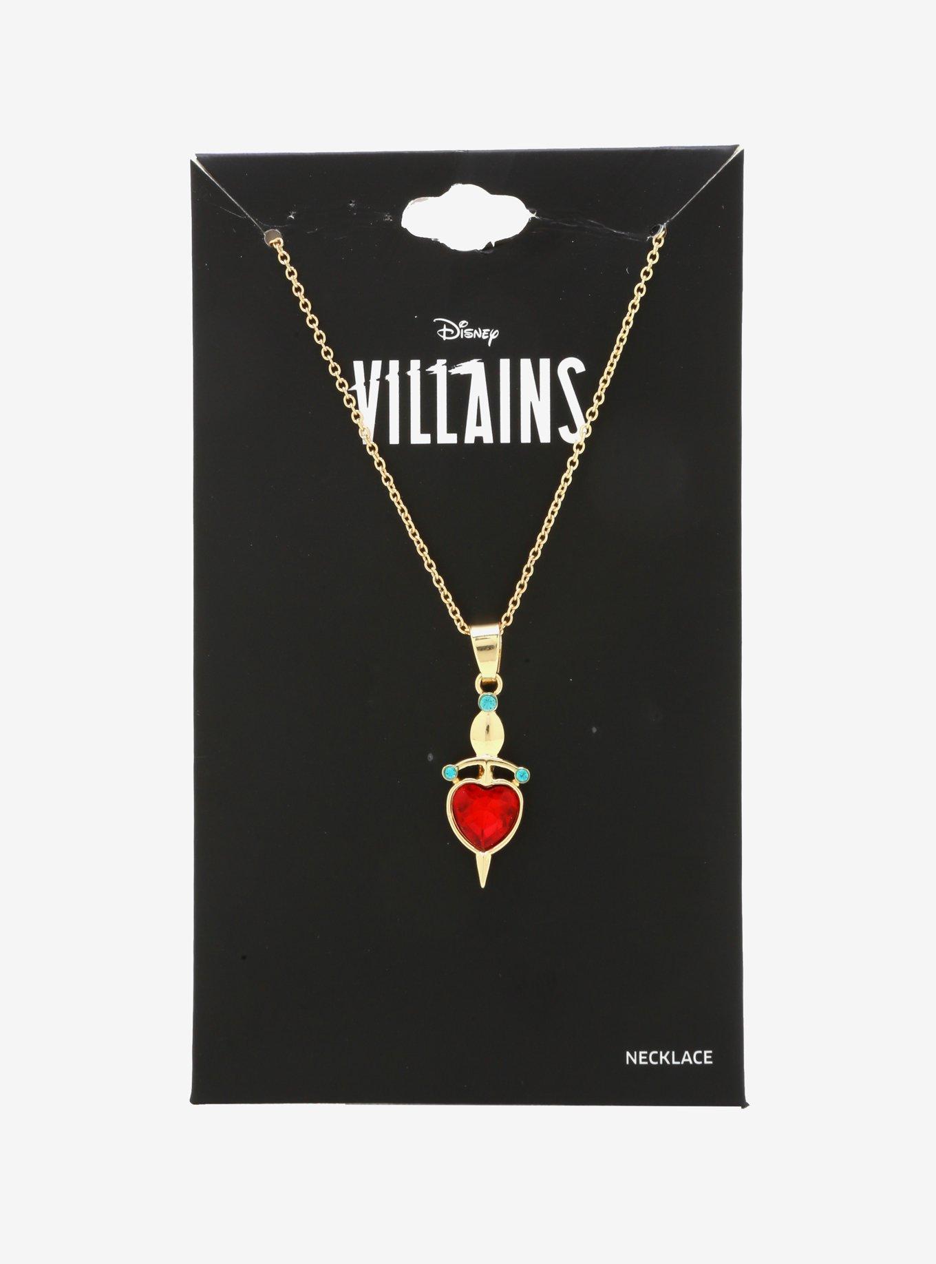 Disney Villains Evil Queen Dagger Heart Necklace, , alternate