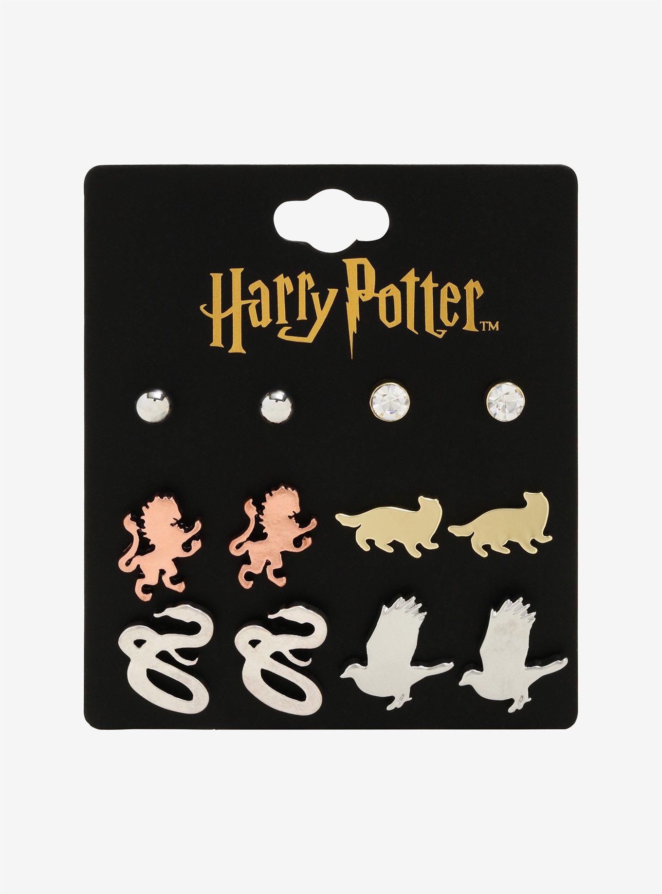 Harry Potter Hogwarts Mascot Earring Set, , alternate