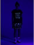 Beetlejuice Glow-In-The-Dark Graveyard Skater Skirt, BLACK, alternate