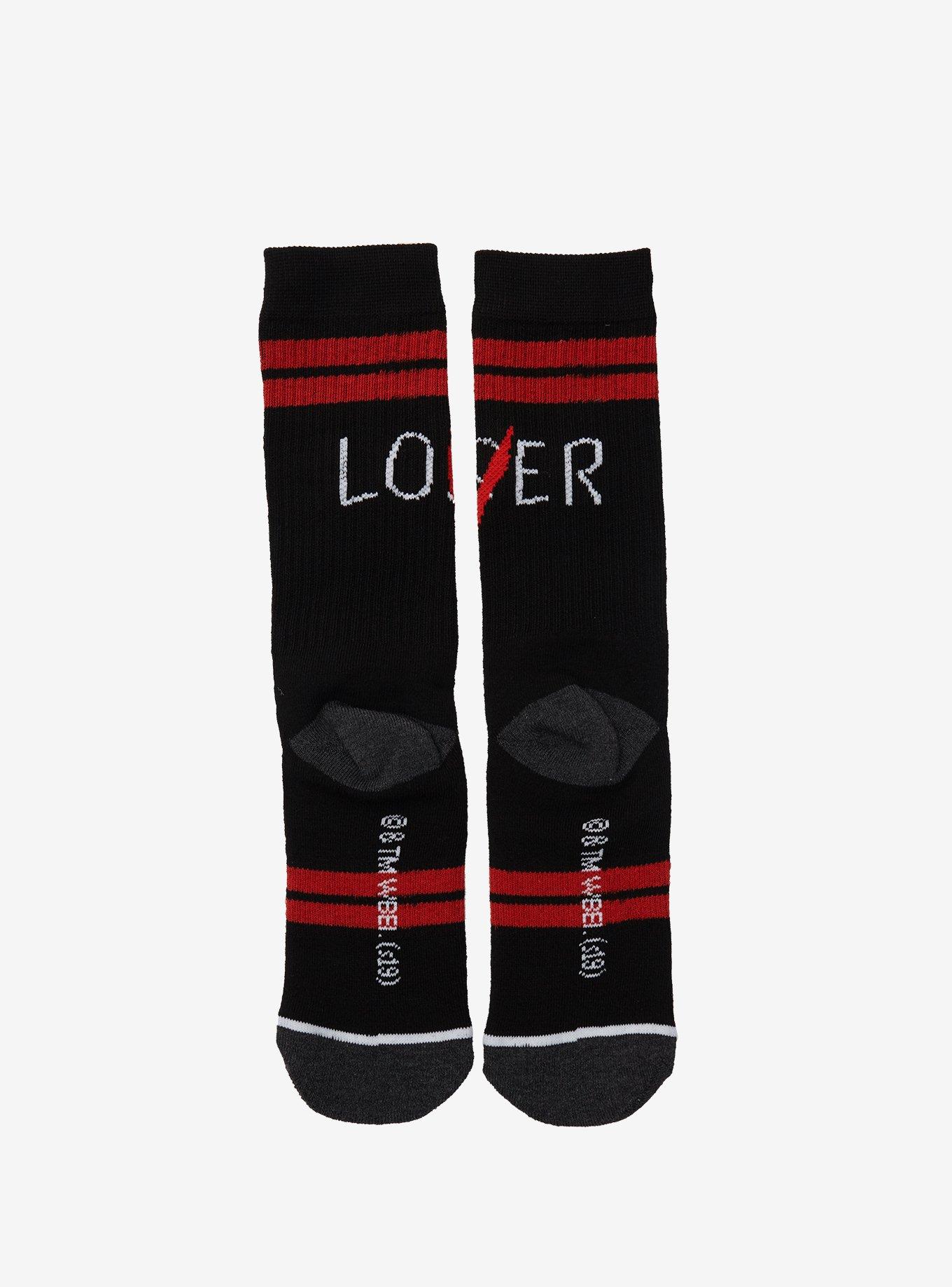 IT Loser Lover Crew Socks - BoxLunch Exclusive, , alternate